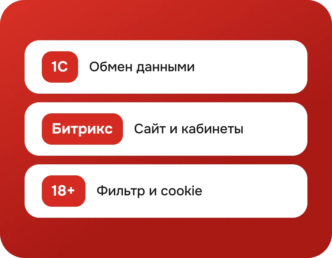1С, Битрикс, фильтр 18+